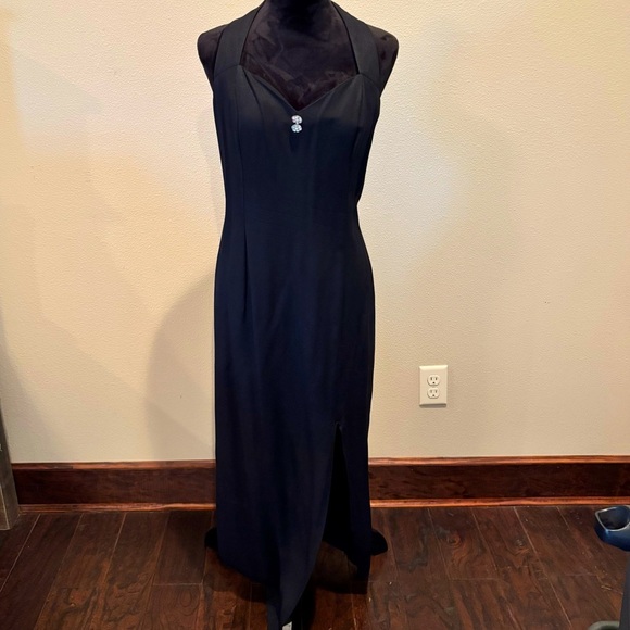 Vintage Jessica McClintock Gunne Sax Elegant Black Evening Dress,Sz 11/12, Retro - Picture 1 of 15